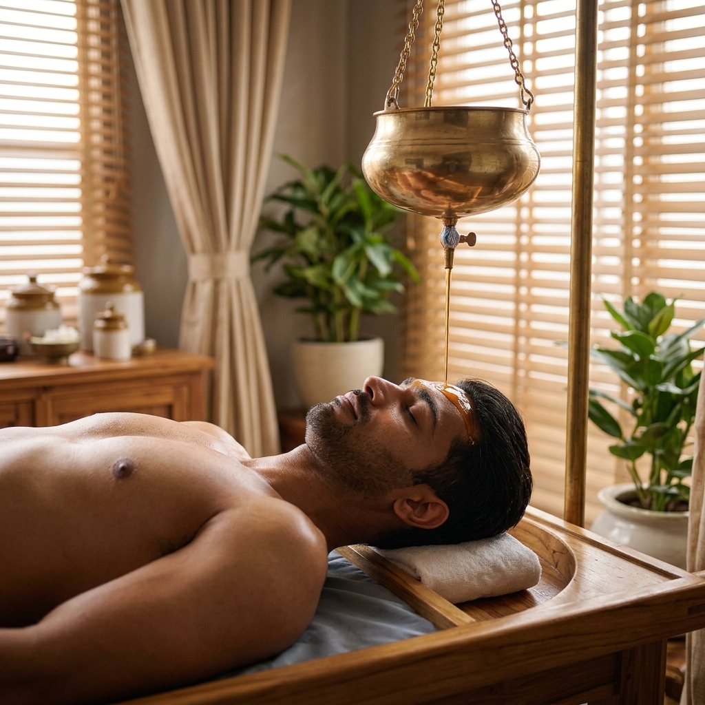 Shirodhara Treatment at Shree Nidhi Ayurveda